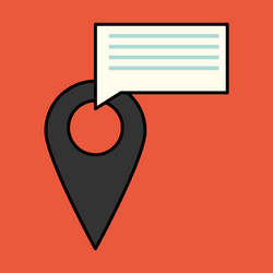 navigation geolocation icon in flat design vector image