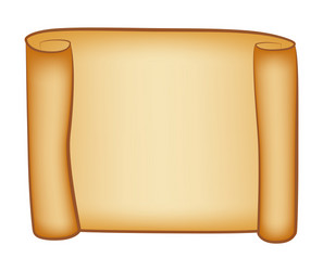 paper scroll isolated on white background empty vector image