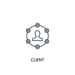 Client concept line icon simple element vector