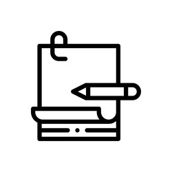 notes icon thin linear style design isolated vector image