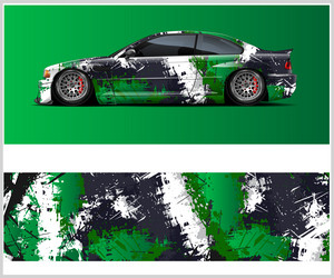 Sports Car Vinyl Wrap - Speed & Style Vector Image
