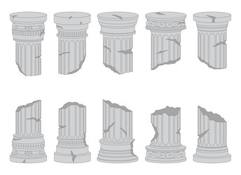 ancient columns design isolated on background vector image