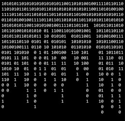 Binary code zero one matrix black background vector