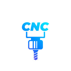 CNC Machine Icon vector image