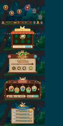 complete set of level button game ui pop-up icon vector image