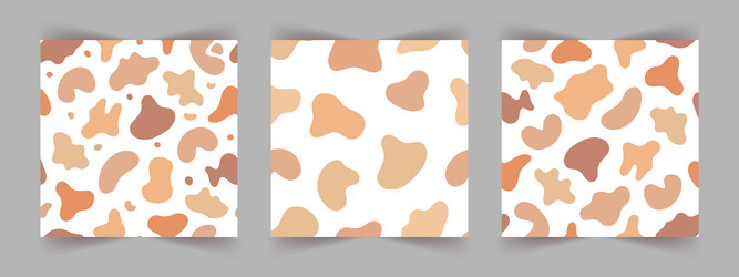 freeform shape set of seamless patterns with hand vector image