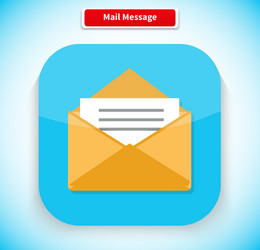 Mail message app icon flat style design vector