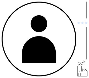 minimalist user profile icon with simple vector image