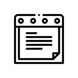 notes icon thin linear style design isolated vector image