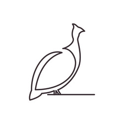 Fish food line art icon logo Royalty Free Vector Image