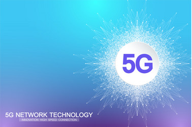 5g network wireless system and internet connection vector image