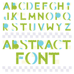 abstract colorful geometric font in memphis style vector image