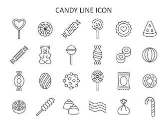 candy line icon set symbol collection Vector Image