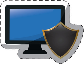 digital or internet securityicon image vector image