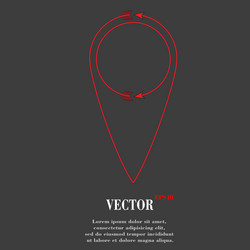 map pointers flat modern web button and space vector image