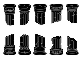 ancient columns design isolated on background vector image