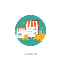 flat header shopping web vector image