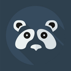 flat modern design with shadow icons pandas vector image