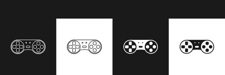 set game controller or joystick for console vector image