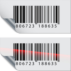 barcode stickers vector