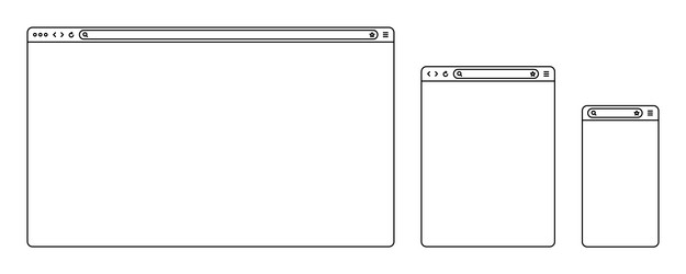 blank web browser internet page window vector image