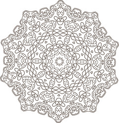 ethnic fractal mandala meditation looks like vector