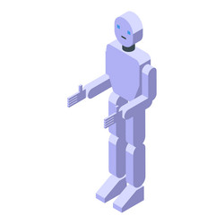 humanoid robot making gestures with its hands vector image