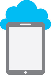 smartphone device with cloud computing vector image