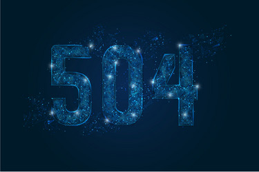 abstract isolated blue image of http error 504 vector image