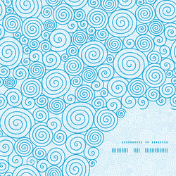 abstract swirls frame corner pattern background vector image