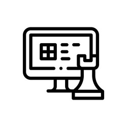 chess game icon thin linear style design isolated vector image