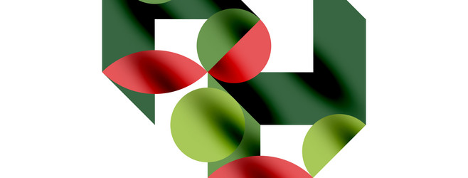 circle pattern round elements with lines vector image