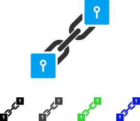 locker blockchain flat icon vector image