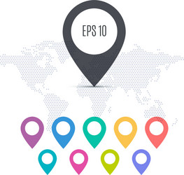 map pin flat design style modern icon pointer vector image