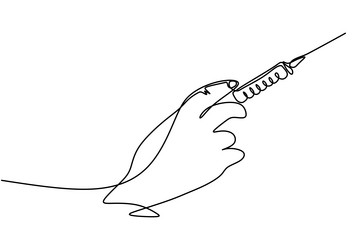 one continuous single drawing line art vector image