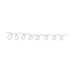 prewriting tracing lines and curve shapes element vector image