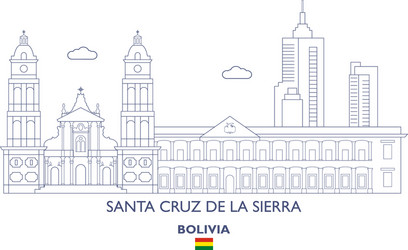 Santa cruz de tenerife skyline horizontal banner Vector Image