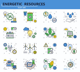 Set of renewable energy sources and power vector