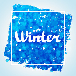 winter abstract background design with snowflakes vector