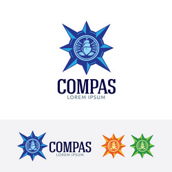 Compass logo design vector