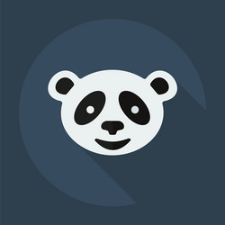 flat modern design with shadow icons pandas vector image