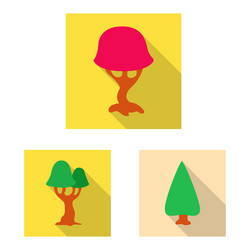 isolated object of tree and nature logo set vector image