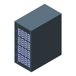 modern server rack unit storing and processing vector image