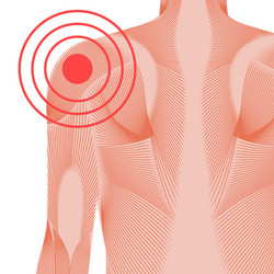 Shoulder pain concept vector