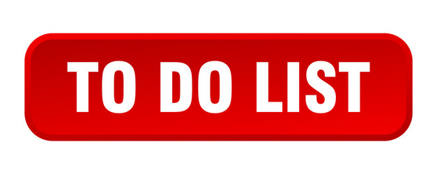 to do list button square 3d push vector image