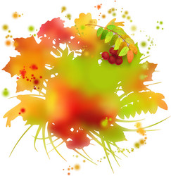 Watercolor autumn foliage vector