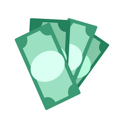 4 banknotes stack of dollar bills foreign vector image