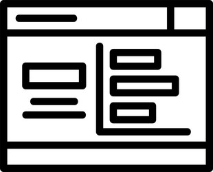 bar chart linear style icon design vector image