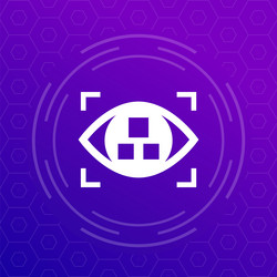 pattern recognition icon for web vector image