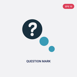 two color question mark icon from user interface vector image
